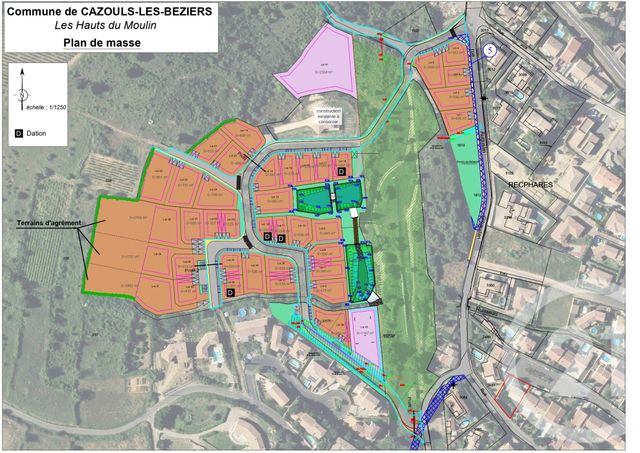 Terrain &agrave; vendre - 499 m2 - Cazouls Les Beziers - 34 - LANGUEDOC-ROUSSILLON