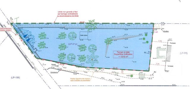 Terrain à vendre - 1315 m2 - Beziers - 34 - LANGUEDOC-ROUSSILLON