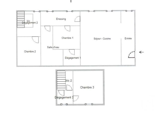 Appartement F3 bis &agrave; louer - 3 pi&egrave;ces - 81,81 m2 - Beziers - 34 - LANGUEDOC-ROUSSILLON